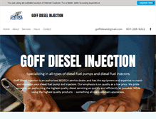 Tablet Screenshot of goffdiesel.com